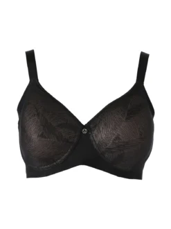 Verde Veronica OD16 Reggiseno donna con coppe imbottite senza ferretto COPPA C - nero