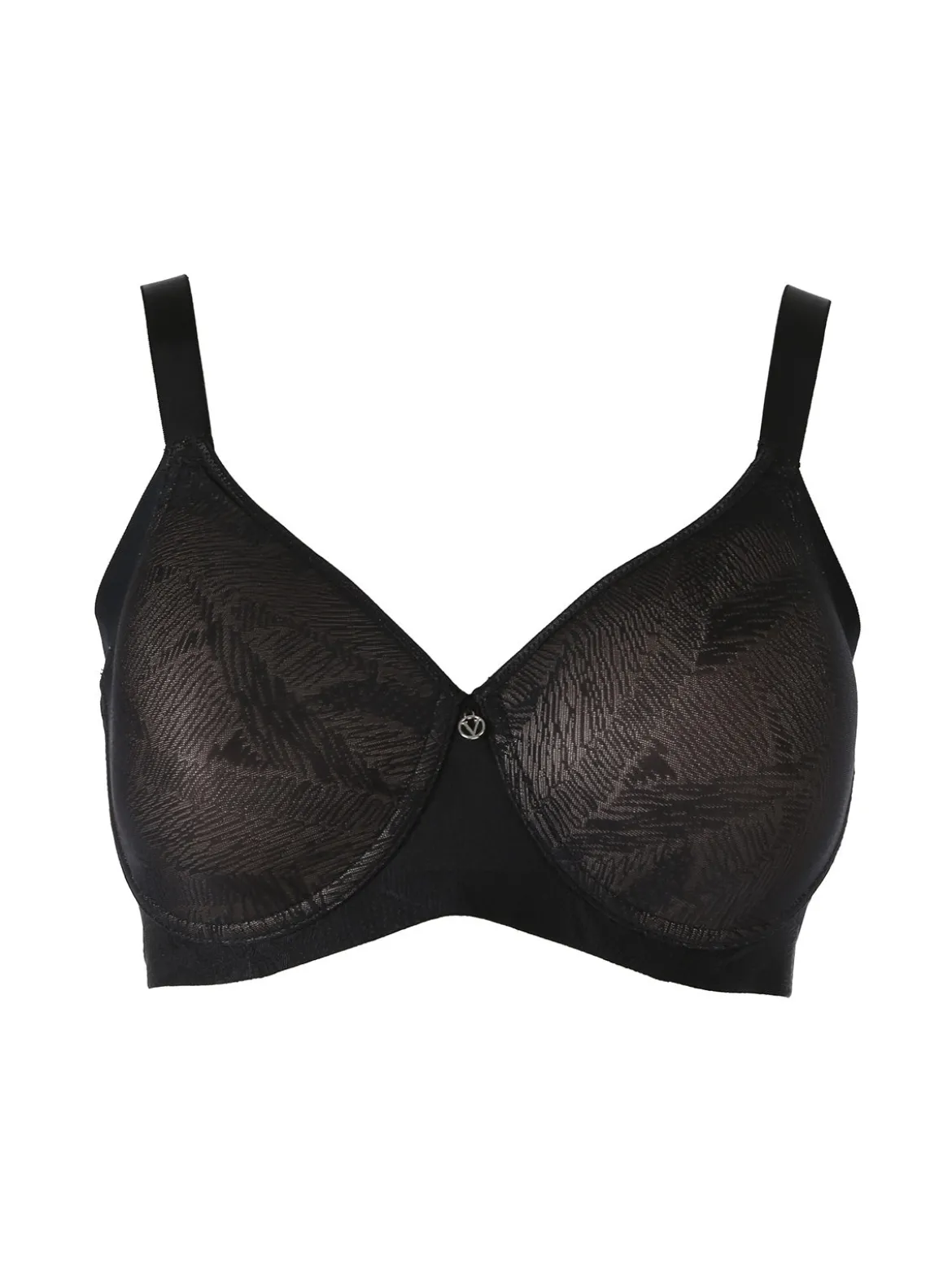 Verde Veronica OD16 Reggiseno donna con coppe imbottite senza ferretto COPPA C - nero