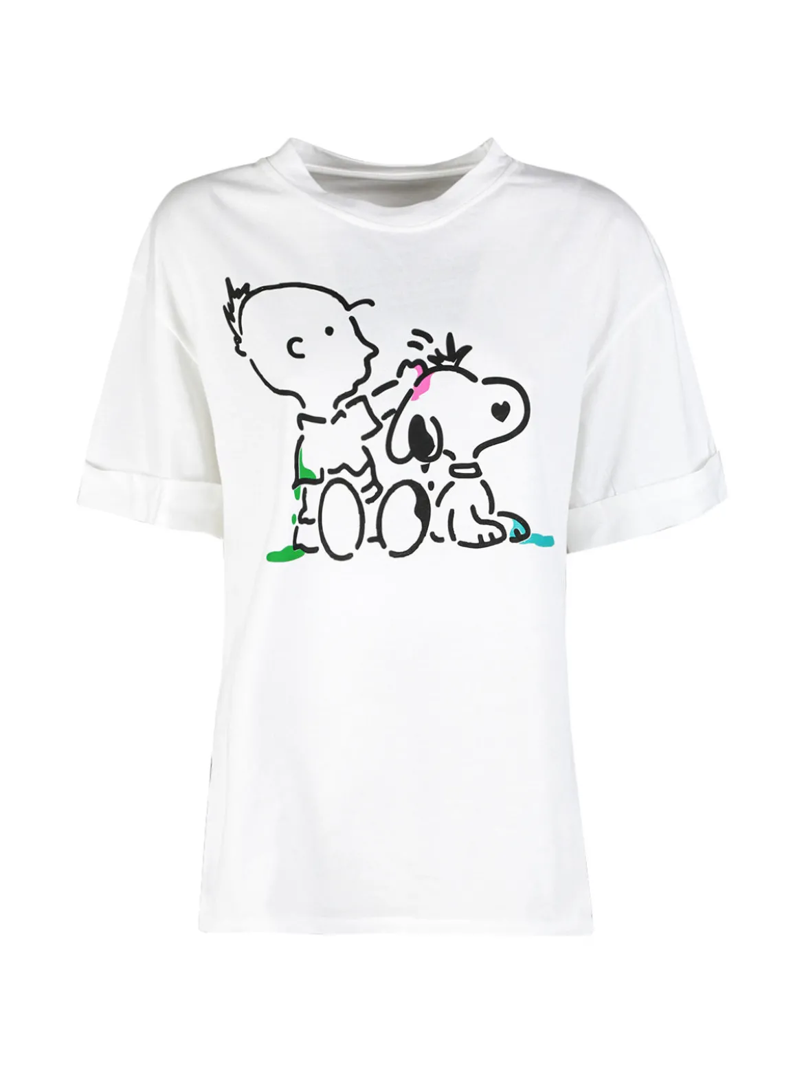 Vicbee T-shirt donna oversize con stampa