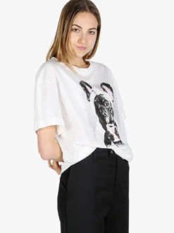 Vicbee T-shirt donna oversize in cotone con stampa