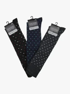 Virtus Calze lunghe uomo pois in caldo cotone. Confezione 3 paia