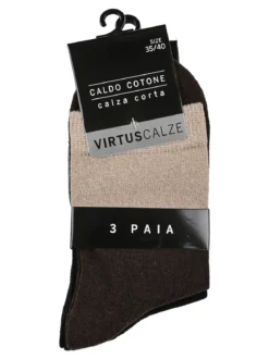 Virtus Confezione da 3 paia di calze corte donna