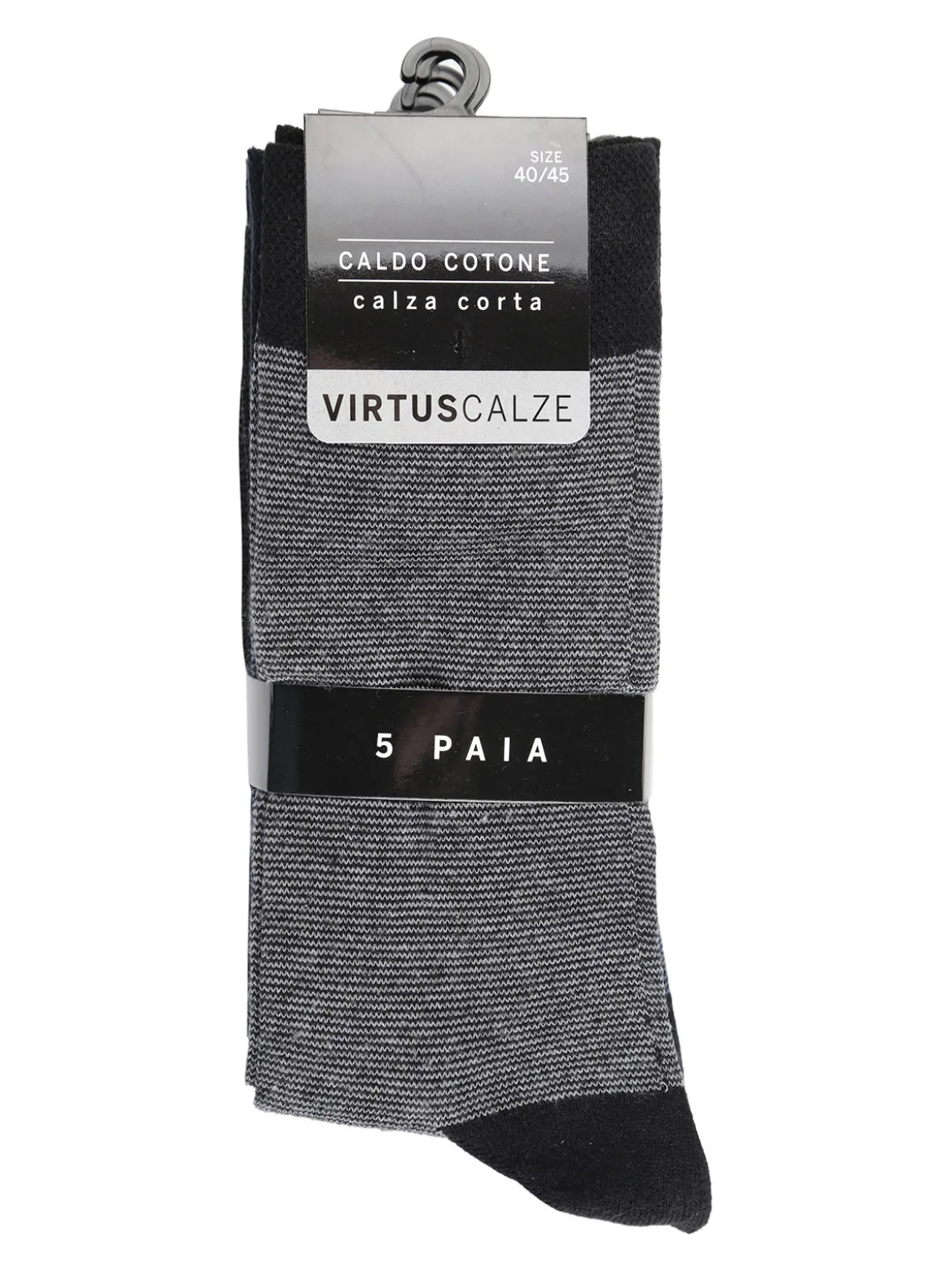 Virtus 5 Paia di calze corte da uomo in caldo cotone