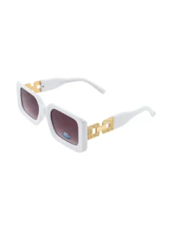 Visionmania Occhiali da sole rettangolari da donna - bianco