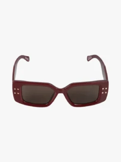 Visionmania Occhiali da sole rettangolari da donna con borchie