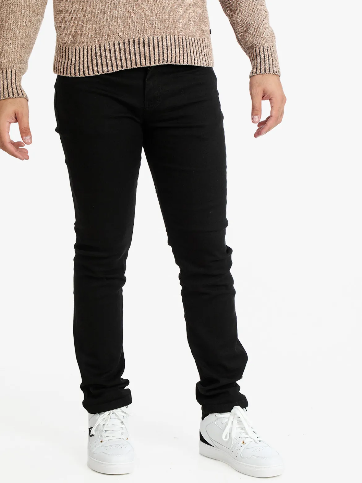 Wampum Pantaloni regular fit da uomo in cotone stretch