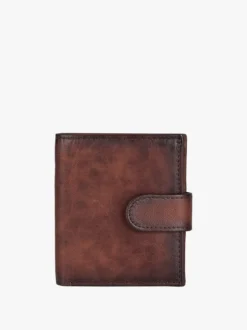Wampum Portafoglio mini in pelle da uomo con bottone