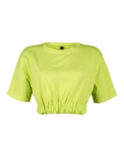 W.Angel Felpa donna cropped manica corta