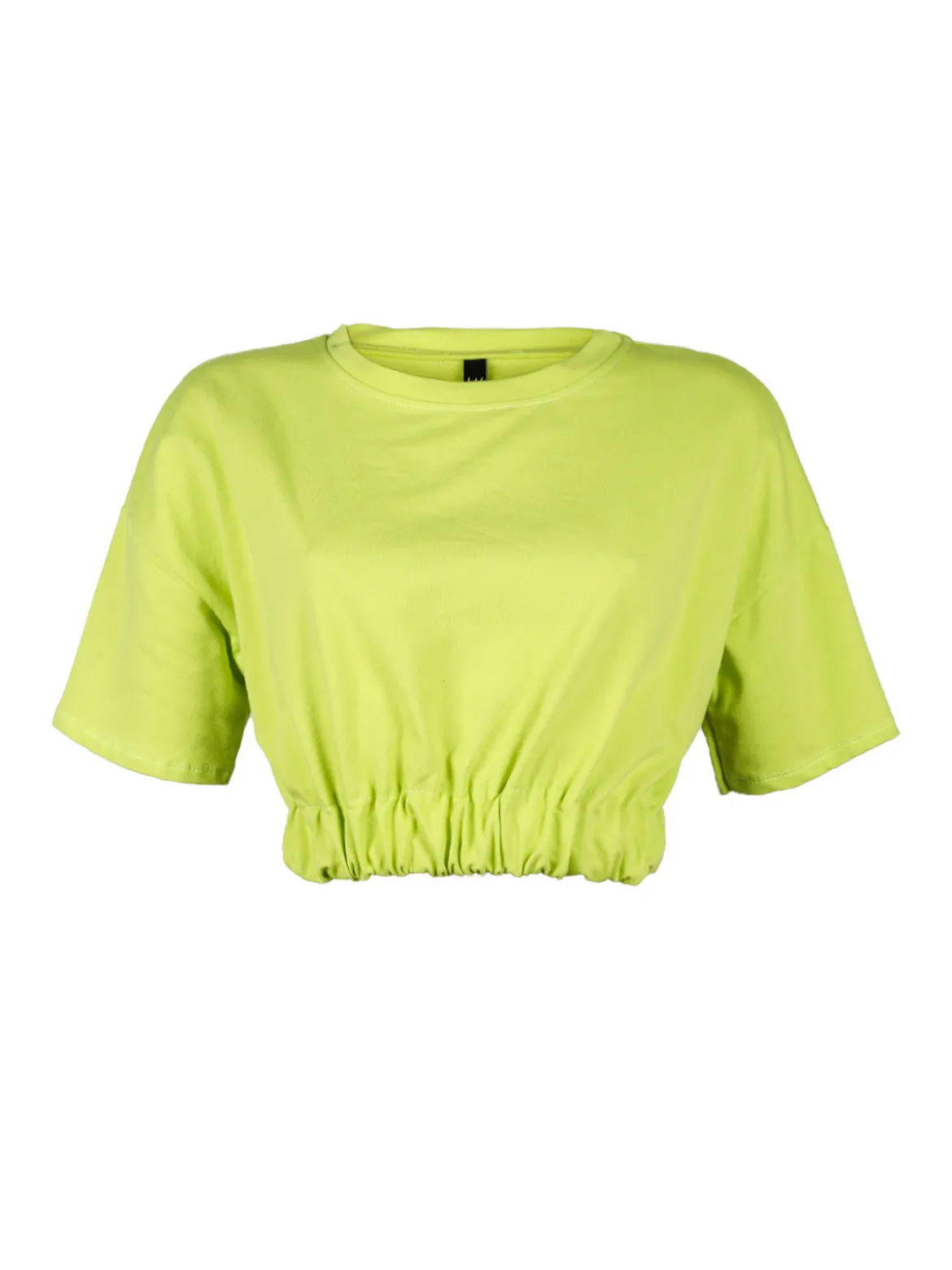 W.Angel Felpa donna cropped manica corta
