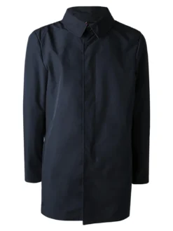 Warren Webber Giacca impermeabile da uomo con bottoni - blu scuro