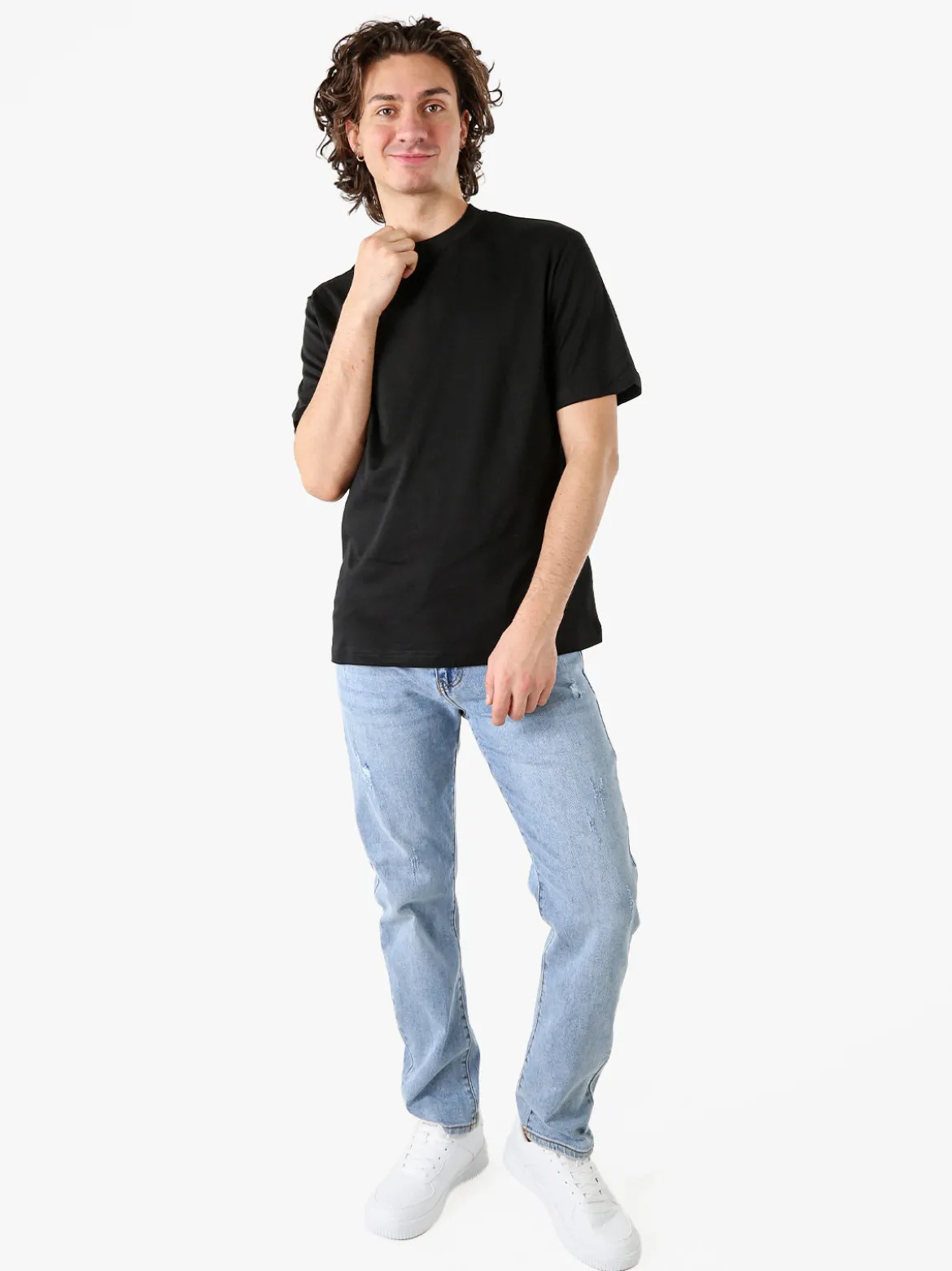 Warren Webber T-shirt girocollo da uomo - nero