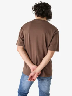 Warren Webber T-shirt oversize da uomo in cotone - caffè