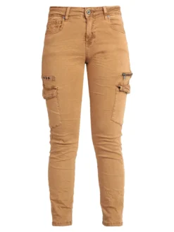 Water Jeans Pantaloni donna effetto stropicciato