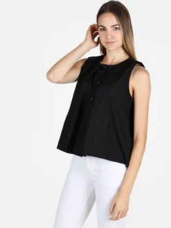 Wendy Trendy Camicia donna senza maniche in cotone