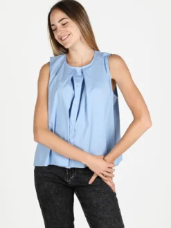 Wendy Trendy Camicia donna senza maniche in cotone