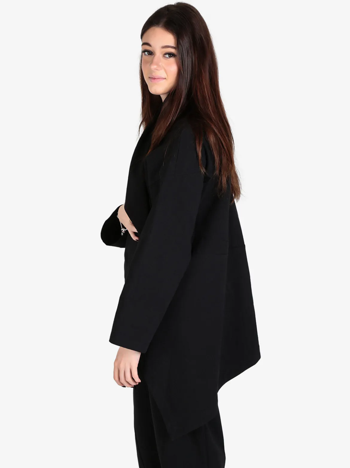 Wendy Trendy Trench donna aperto con spalle cadenti