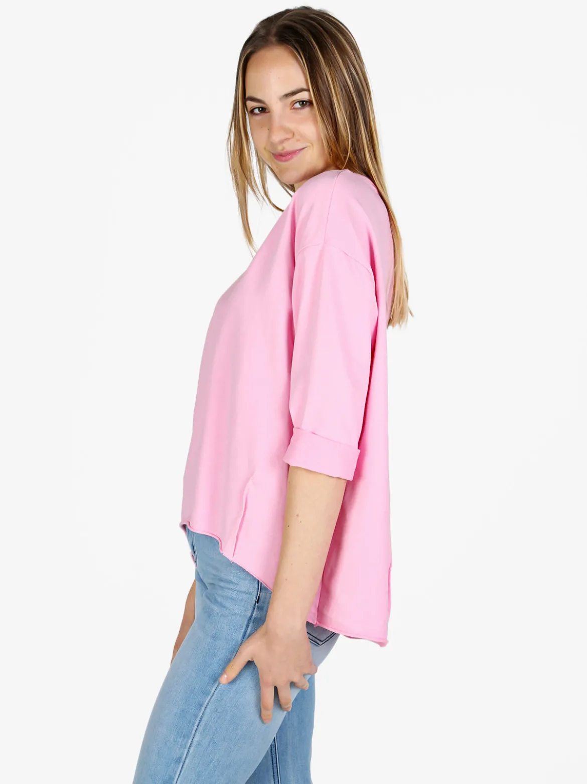 Wendy Trendy T-shirt donna a manica lunga con spacco dietro