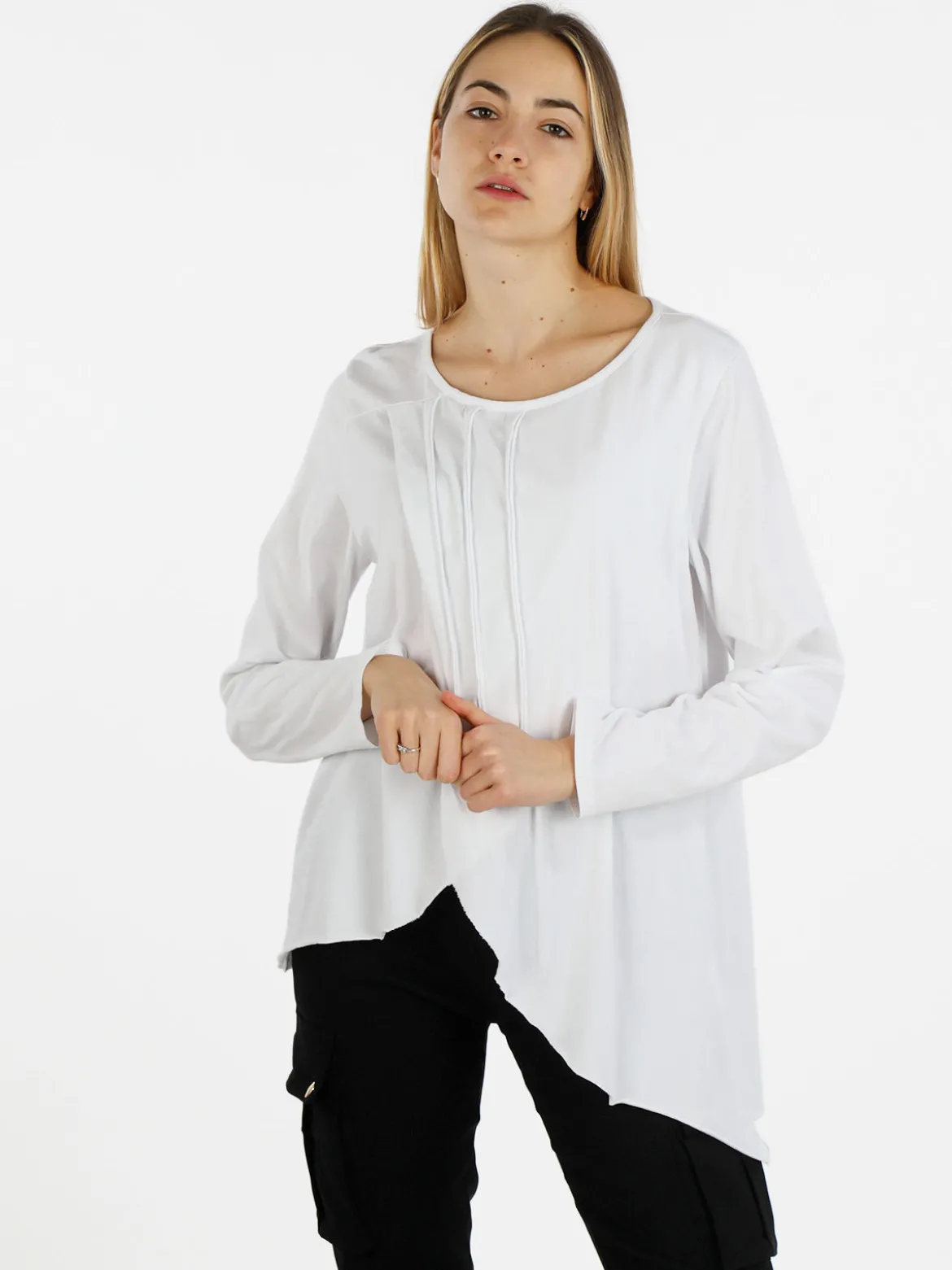 Wendy Trendy T-shirt donna lunga in cotone