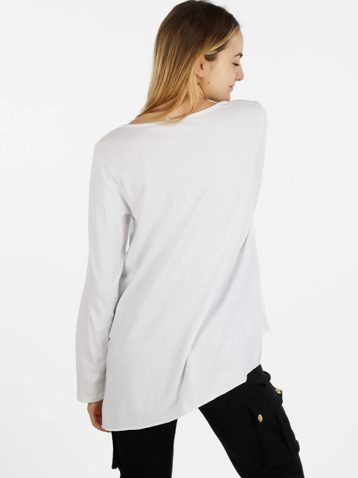 Wendy Trendy T-shirt donna lunga in cotone