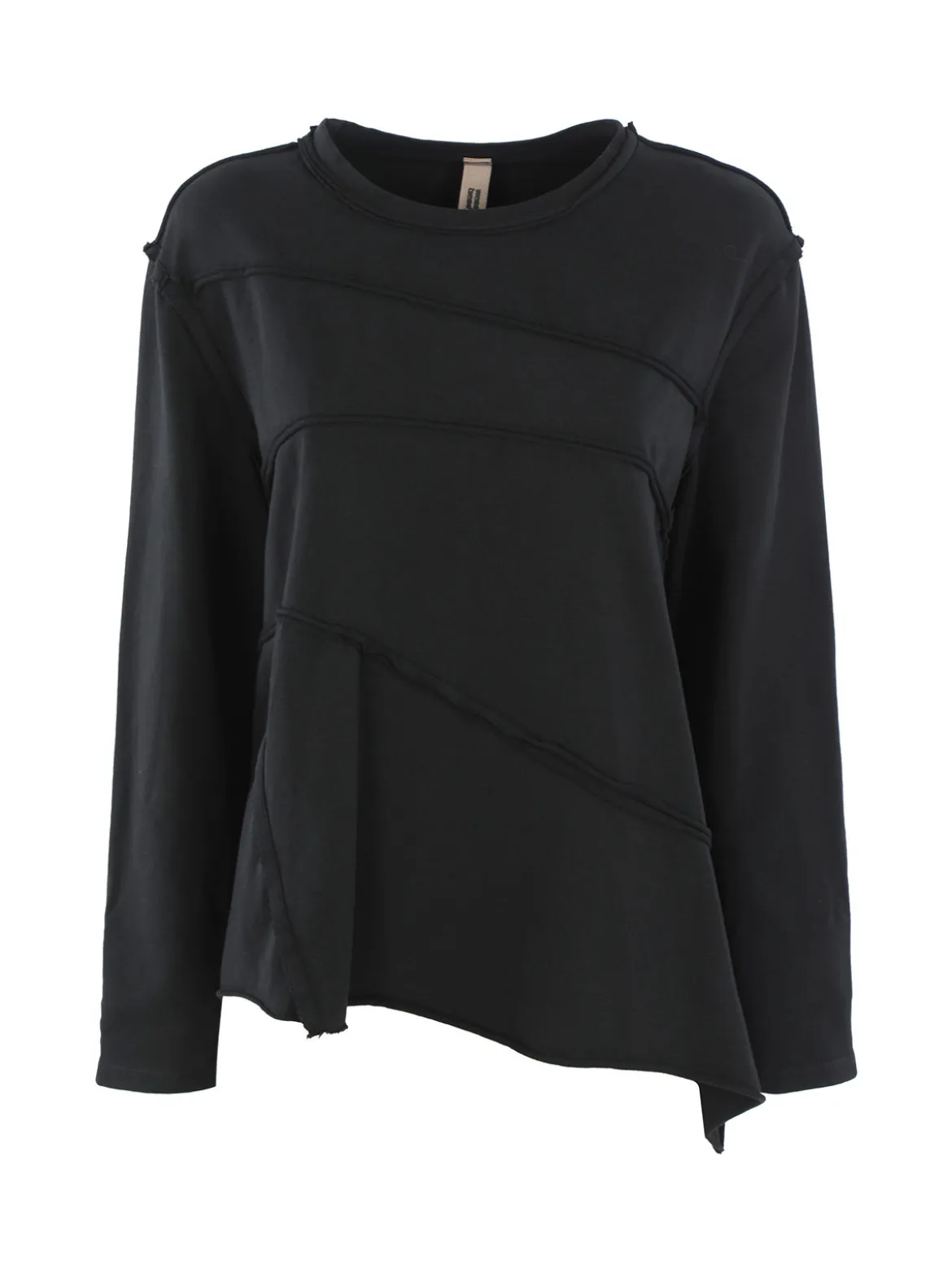 Wendy Trendy T-shirt donna oversize a manica lunga in cotone