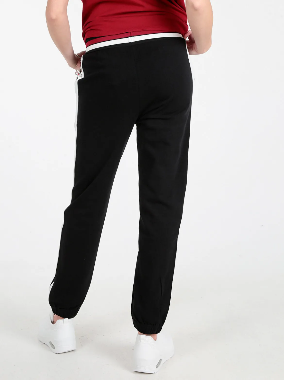Wit Girl Pantaloni tuta da donna con coulisse e polsini