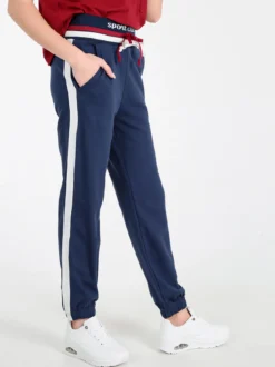 Wit Girl Pantaloni tuta da donna con coulisse e polsini