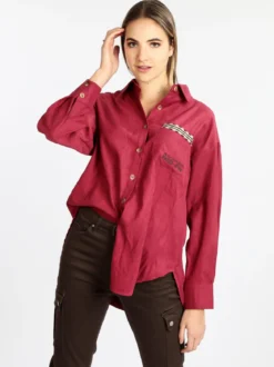 Wiya Camicia donna oversize con taschino