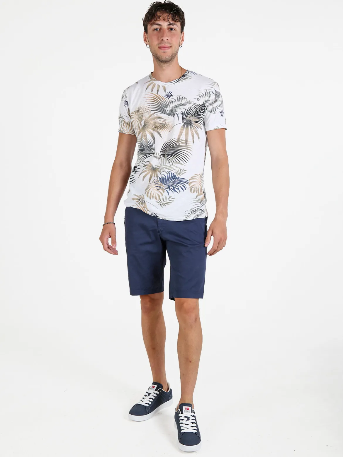 X-Cape Bermuda uomo slim fit in cotone - blu scuro