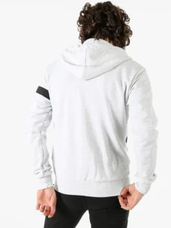 X-Cape Felpa da uomo in cotone con cappuccio e zip - grigio chiaro