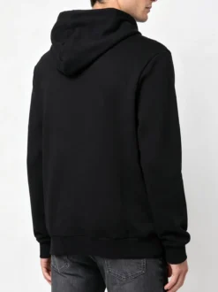 X-Cape Felpa da uomo in cotone con cappuccio - nero
