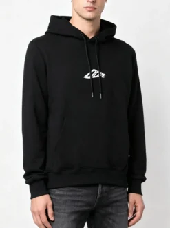 X-Cape Felpa da uomo in cotone con cappuccio - nero