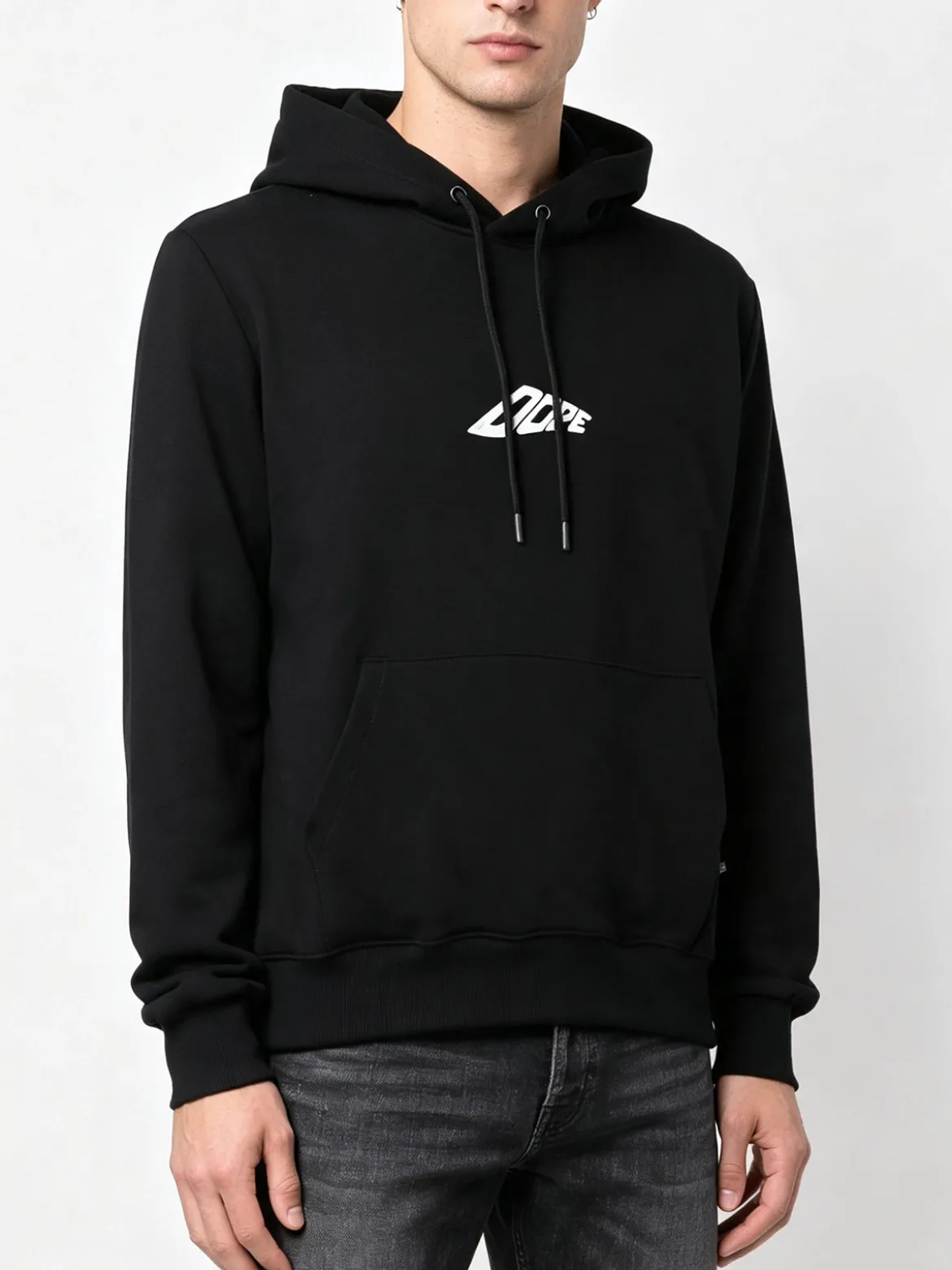 X-Cape Felpa da uomo in cotone con cappuccio - nero