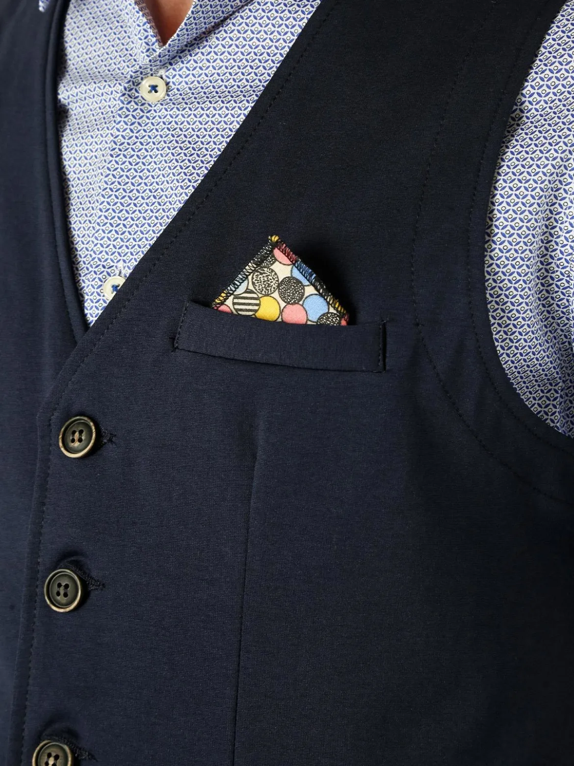 X-Cape Gilet classico da uomo con bottoni - blu scuro