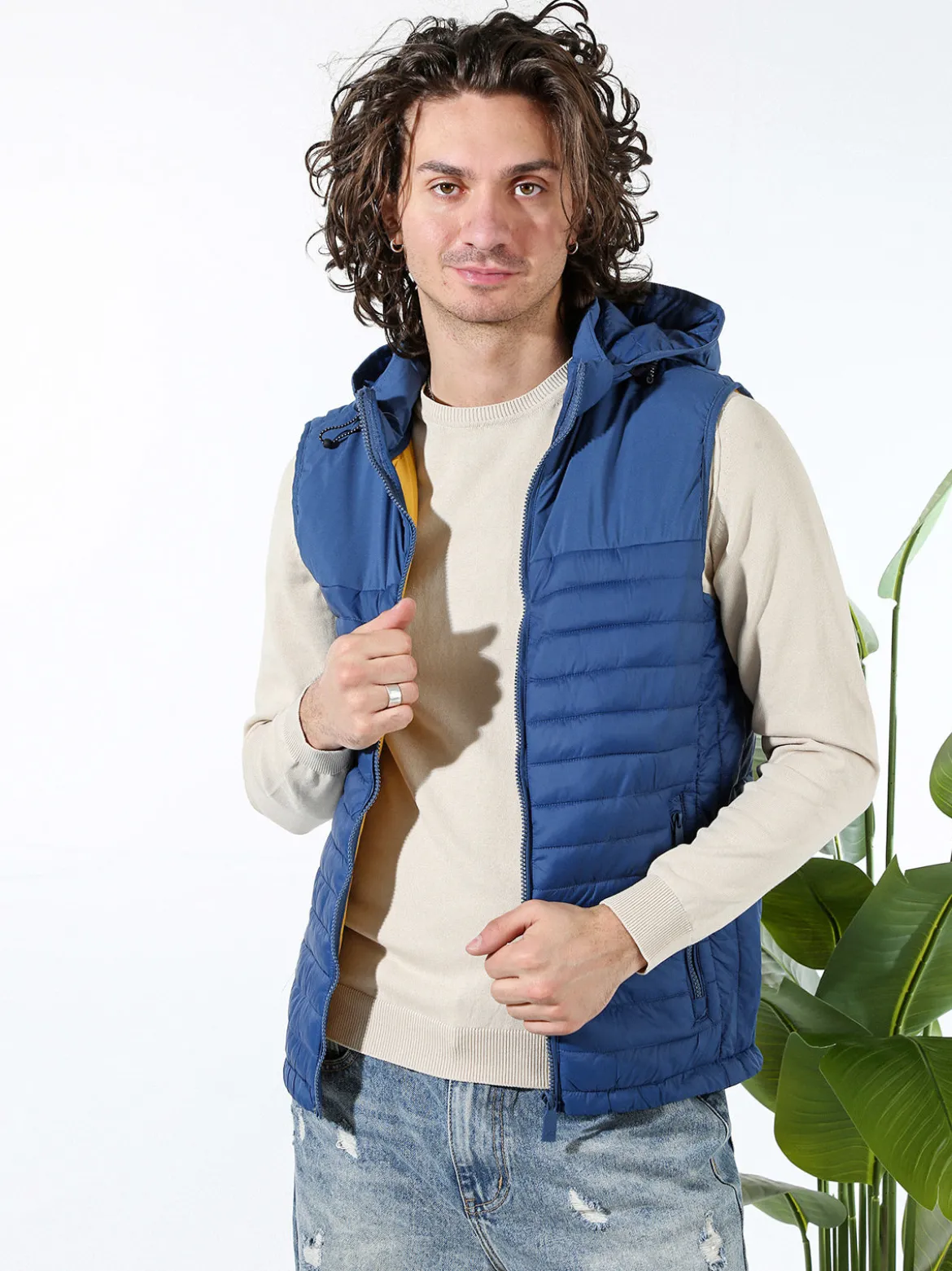X-Cape Gilet da uomo imbottito con cappuccio - avion