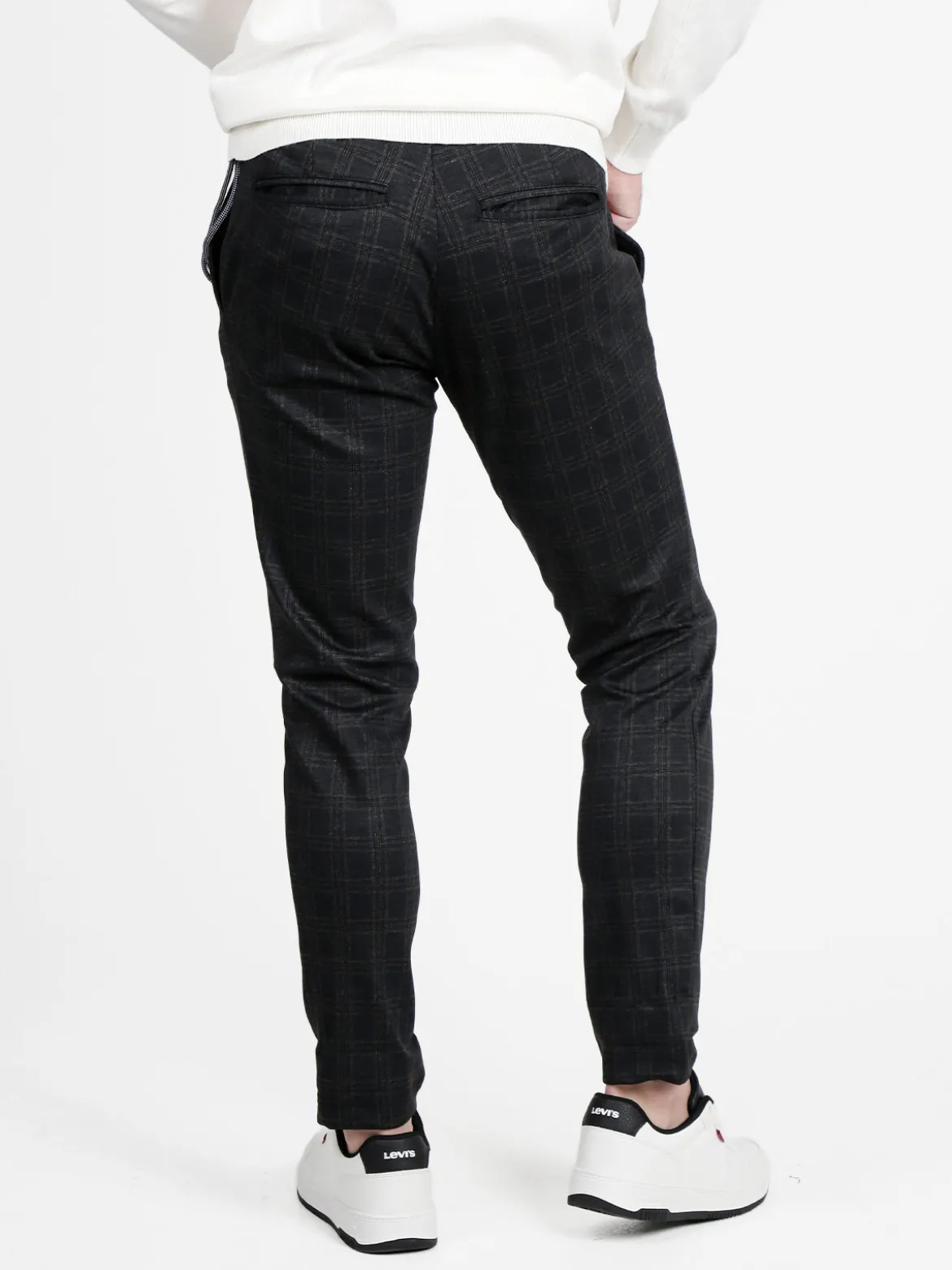 X-Cape Pantaloni casual da uomo a quadri