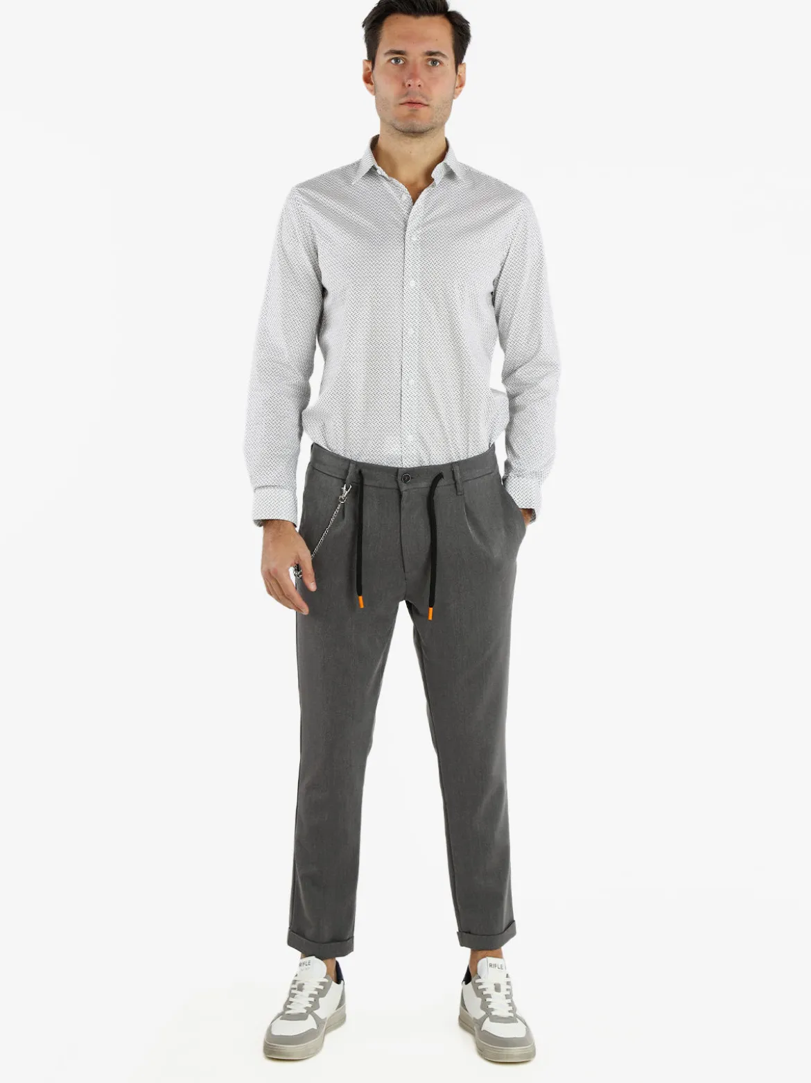X-Cape Pantaloni casual da uomo con catena