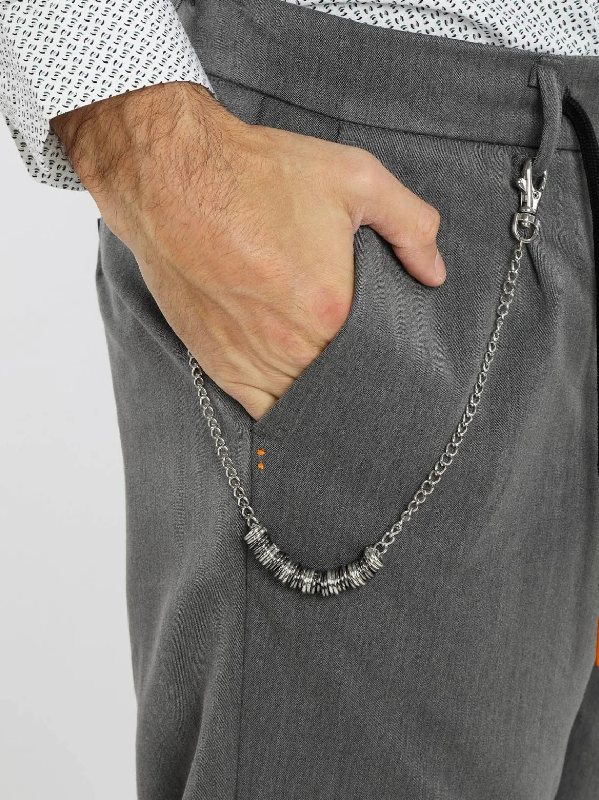 X-Cape Pantaloni casual da uomo con catena