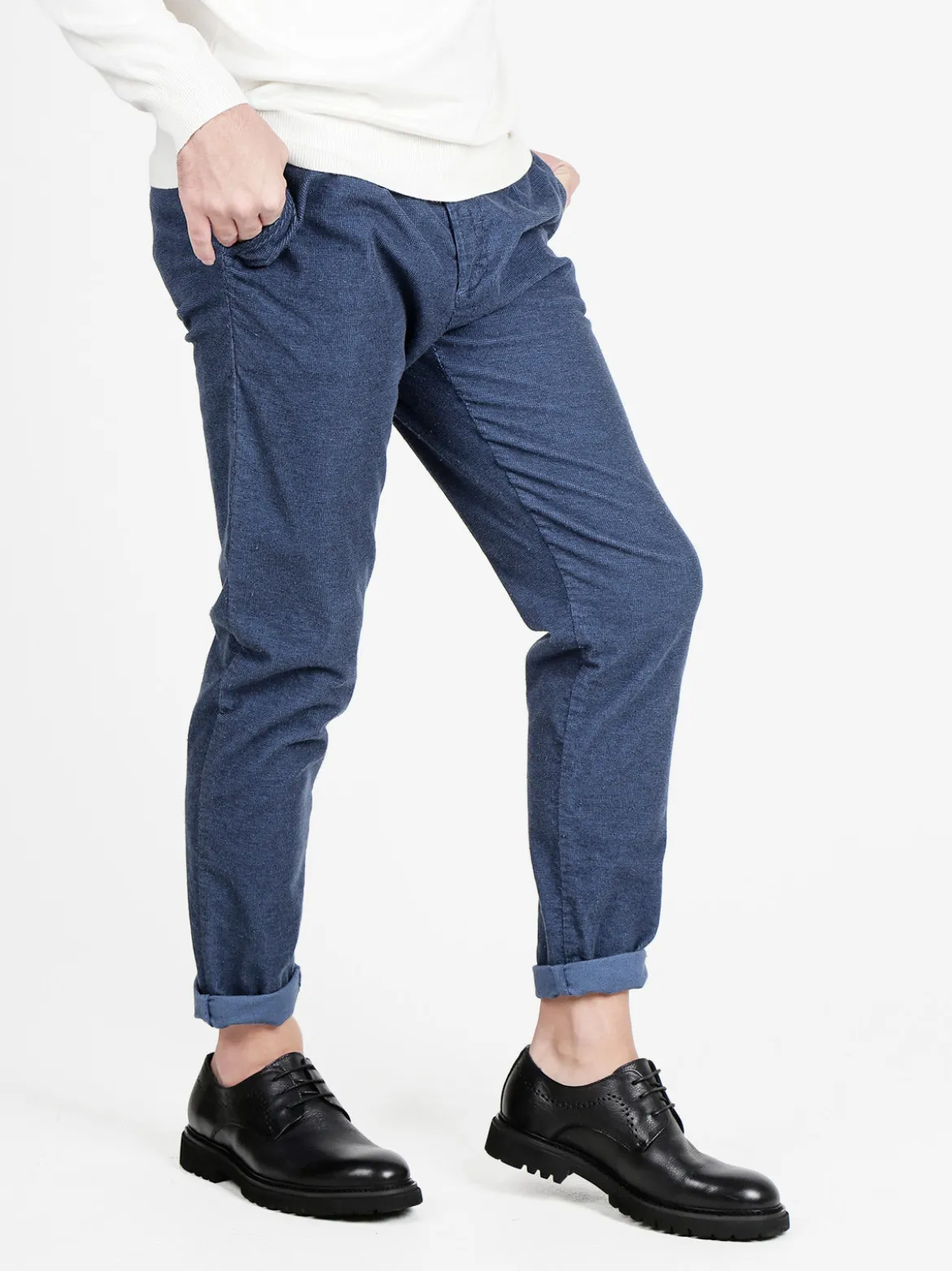 X-Cape Pantaloni casual da uomo slim fit in flanella