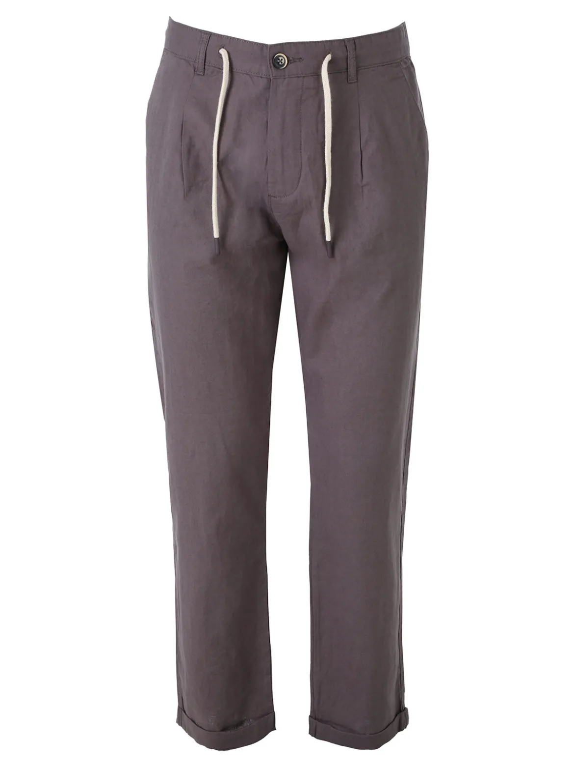 X-Cape Pantaloni da uomo in misto lino e cotone - taupe