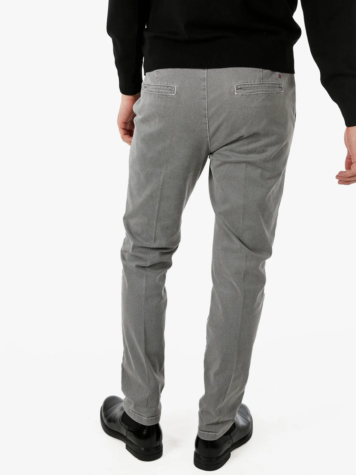 X-Cape Pantaloni uomo slim fit con stampa micro texture - grigio