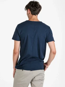 X-Cape T-shirt uomo in cotone con taschino - blu scuro