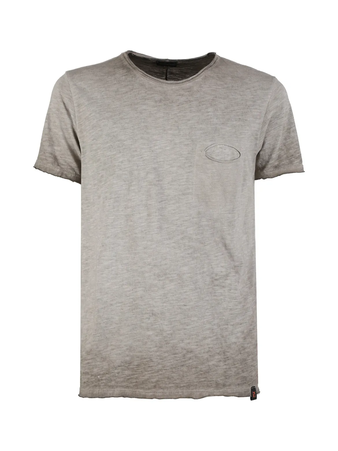 X-Cape T-shirt uomo in cotone con taschino - fango