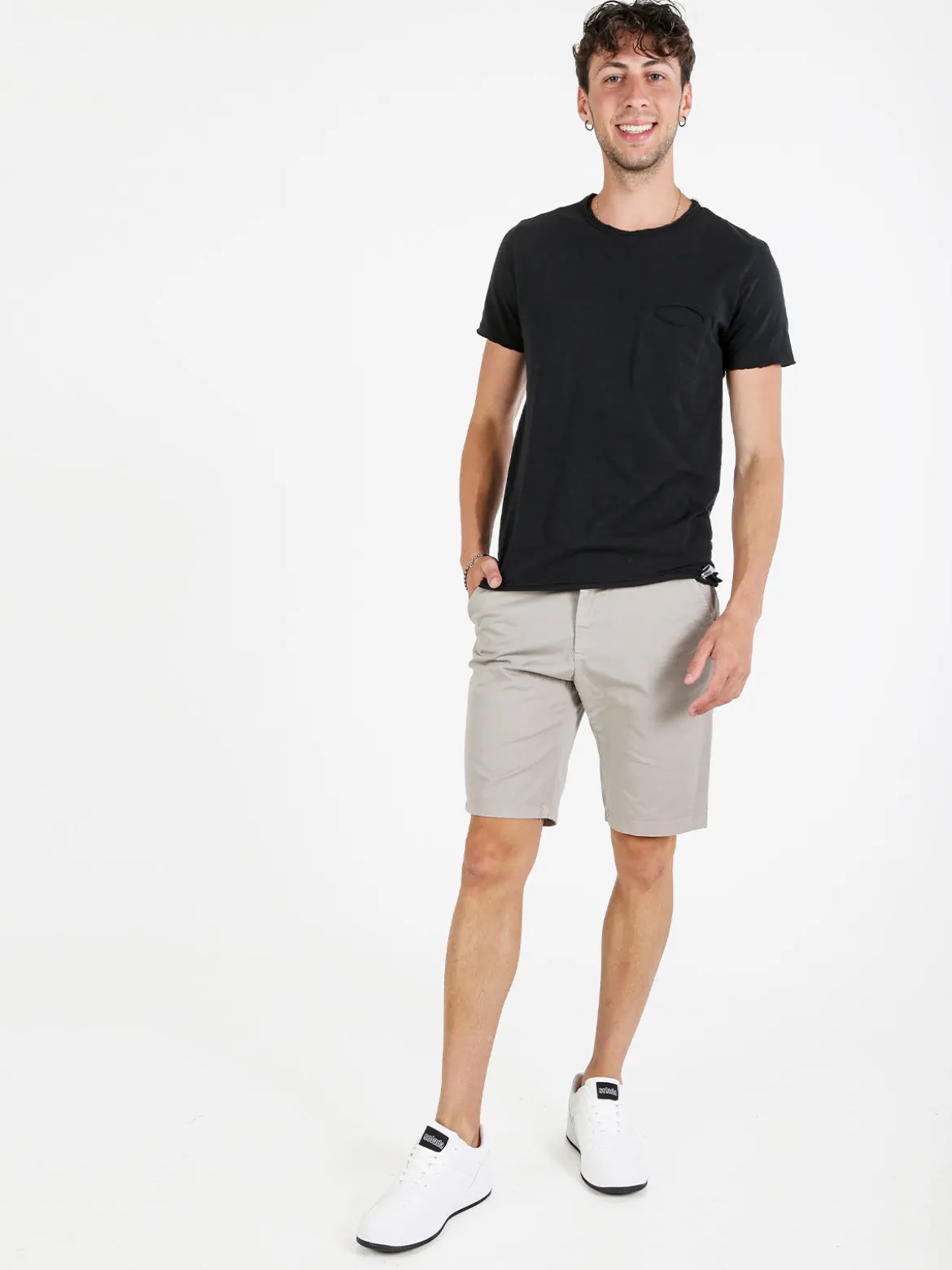 X-Cape T-shirt uomo in cotone con taschino - nero