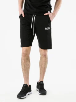 Xtreme Boxing Bermuda da uomo in cotone con coulisse e logo - nero