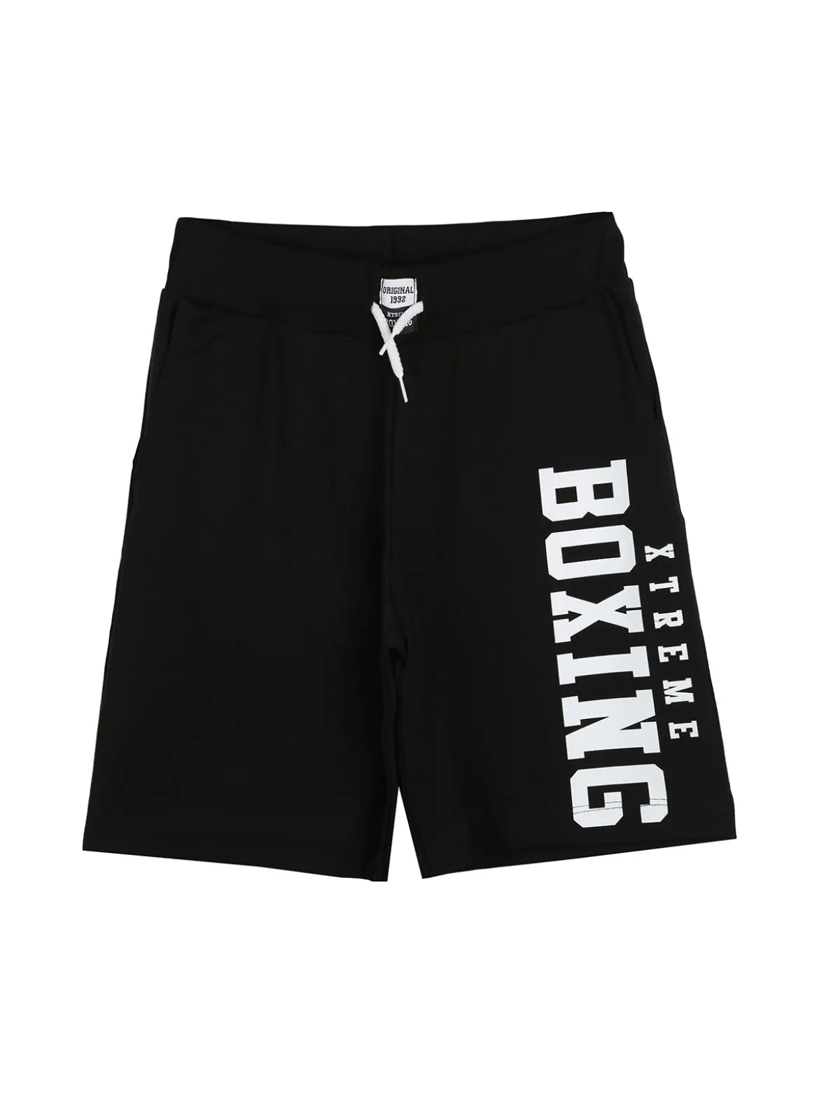 Xtreme Boxing Bermuda sportivi da ragazzo con coulisse e logo - nero