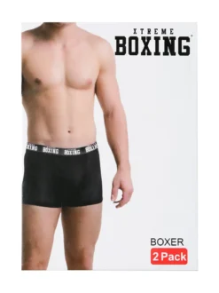 Xtreme Boxing Confezione da 2 boxer uomo in cotone - nero