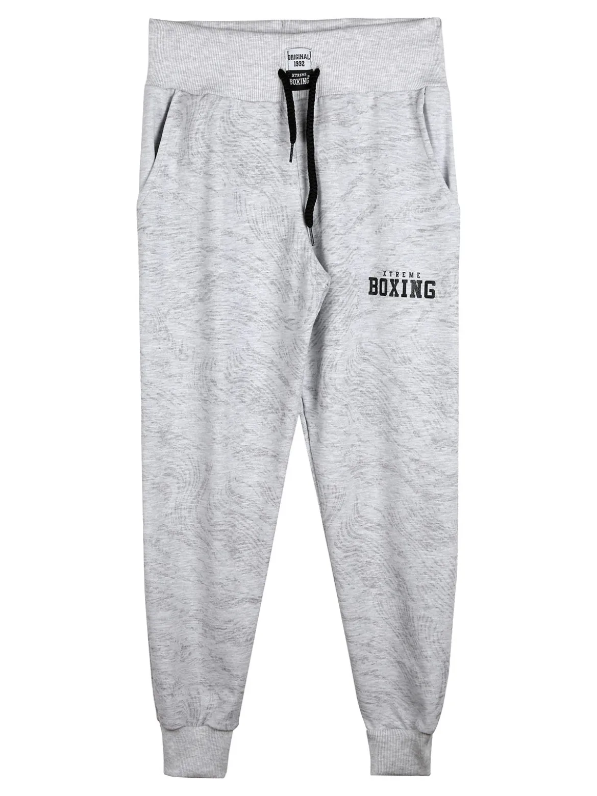 Xtreme Boxing Pantaloni sportivi da ragazzo con coulisse e polsini - grigio