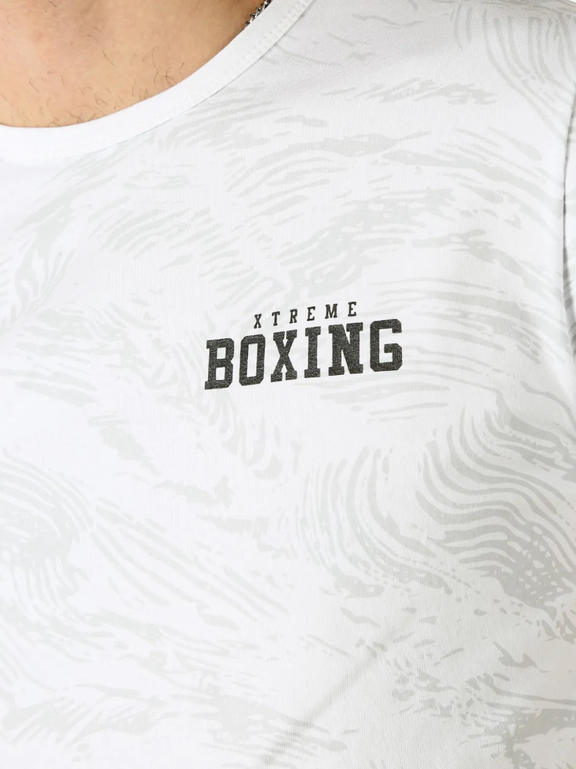 Xtreme Boxing T-shirt da uomo in cotone con logo - bianco