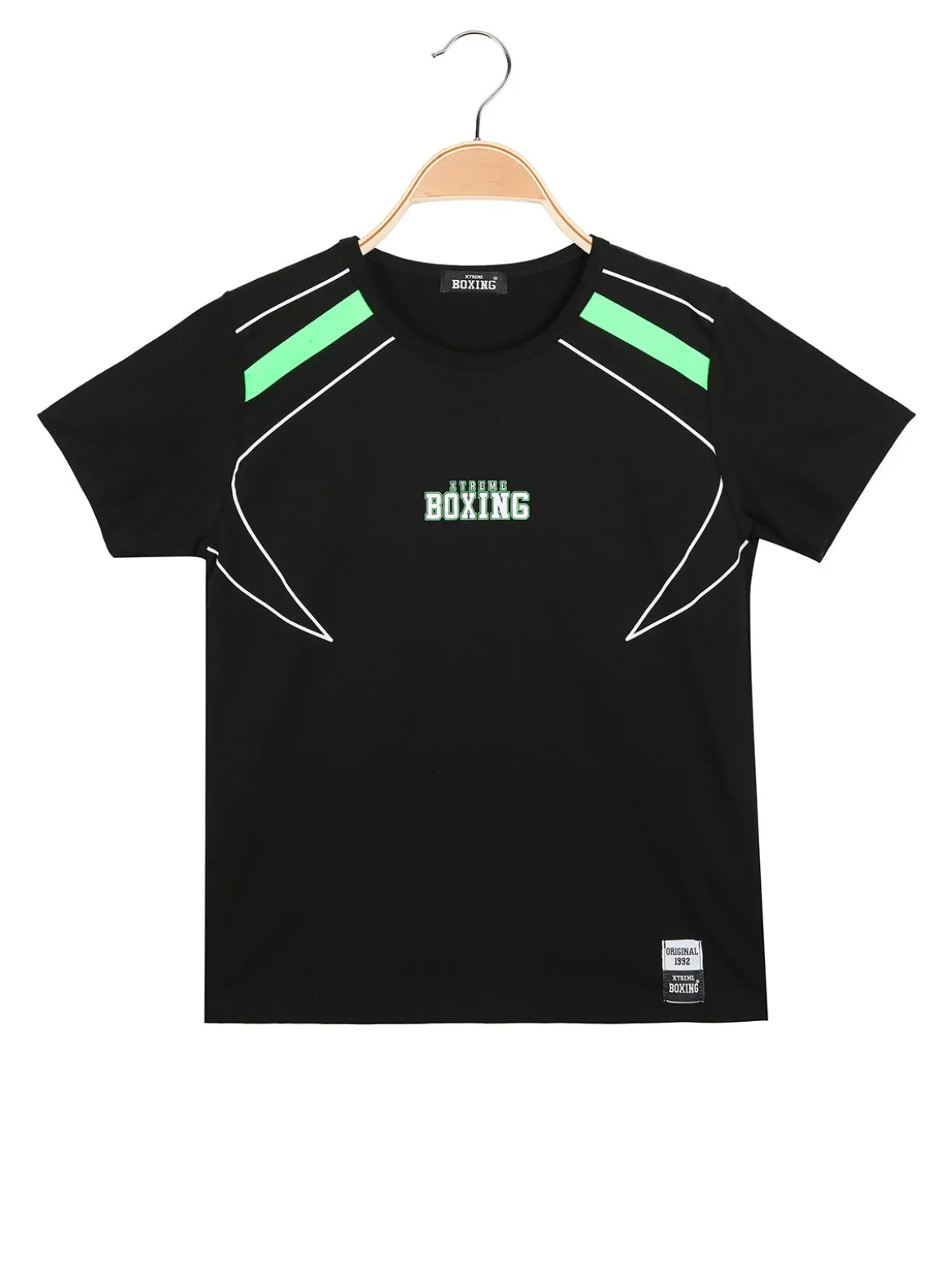 Xtreme Boxing T-shirt girocollo da ragazzo in cotone con logo - nero