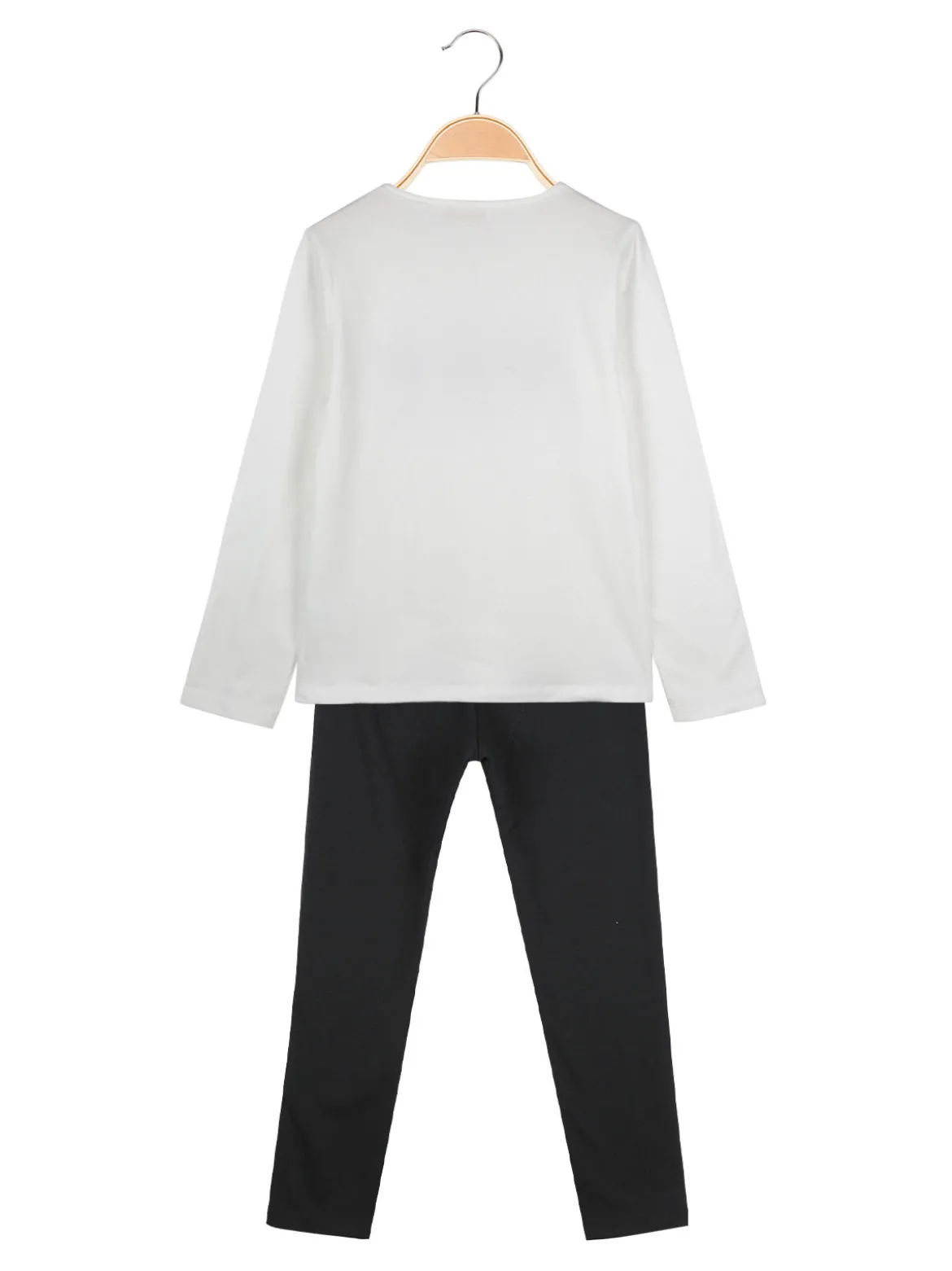 Yes! Do Kid'S Completo 2 pezzi da bambina con maglietta e leggings - bianco